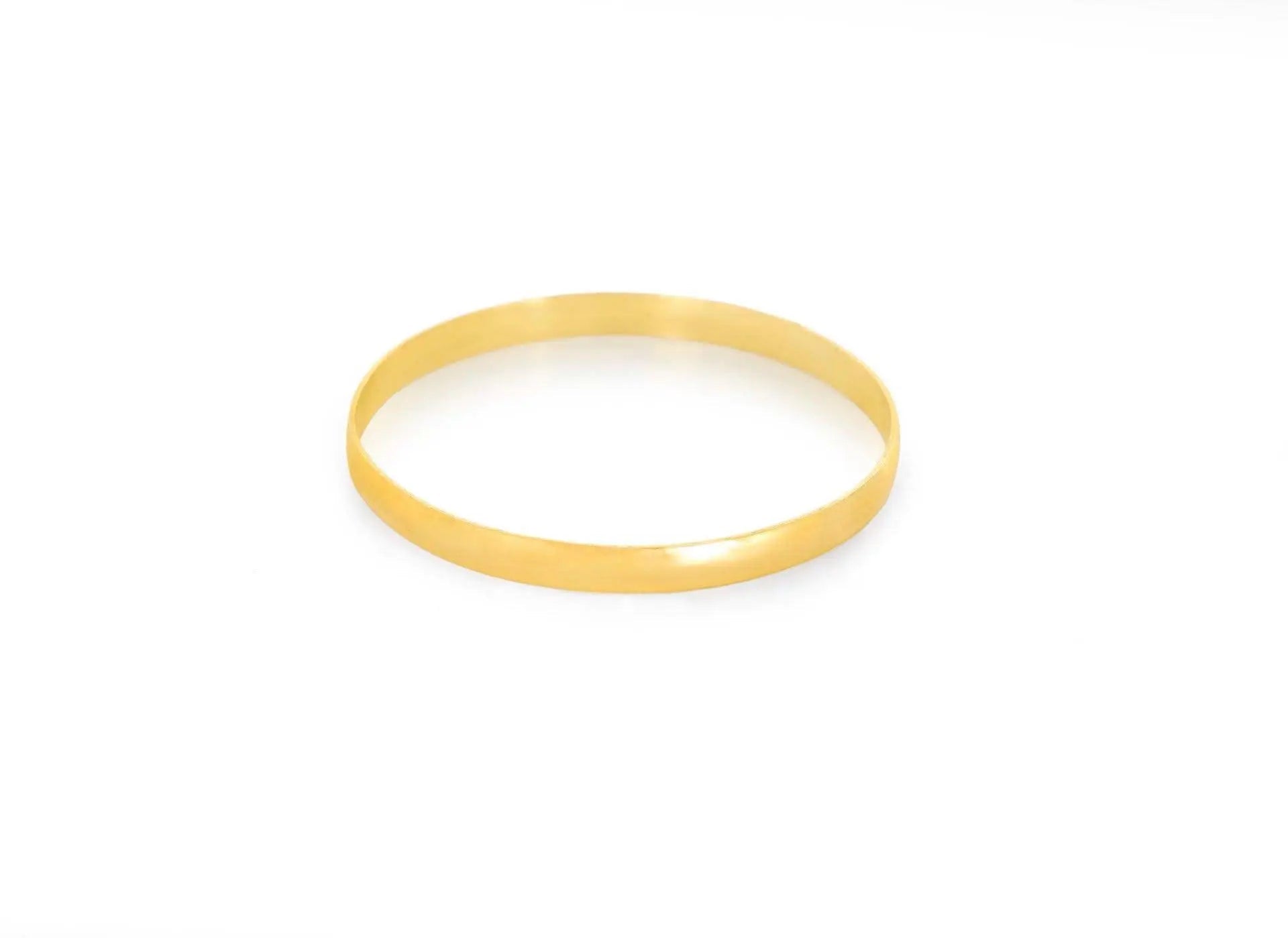 22K gold bangle eclisse curve collection showcasing smooth curved contour and polished finish detail, Chrysus Golds