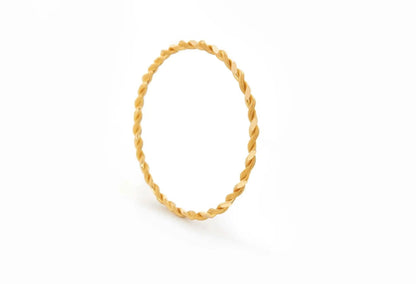 22K gold bangle double twirl collection featuring polished twisted band design, luxury jewelry Chrysus Golds