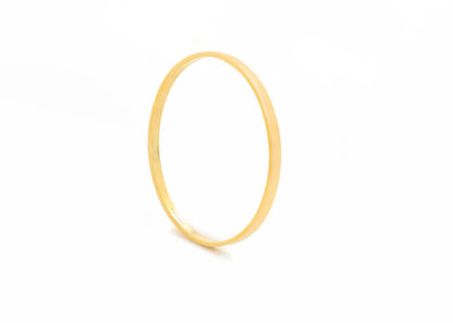22K gold bangle eclisse classic collection with polished round band design, timeless luxury jewelry Chrysus Golds